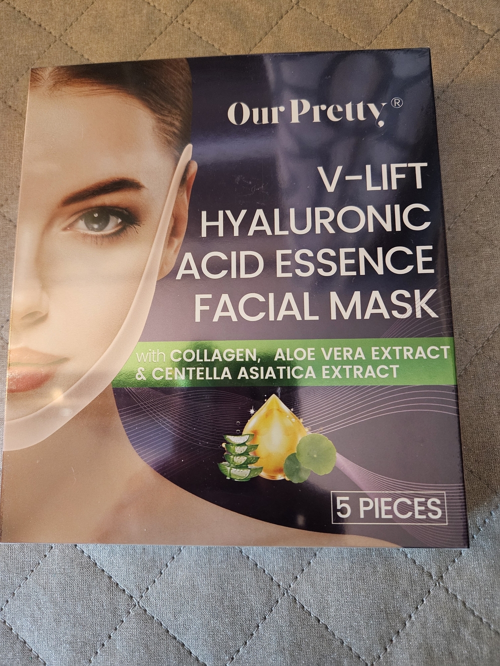 V-Lift Hyaluronic Acid Facial Mask — Purple (5 Pieces)